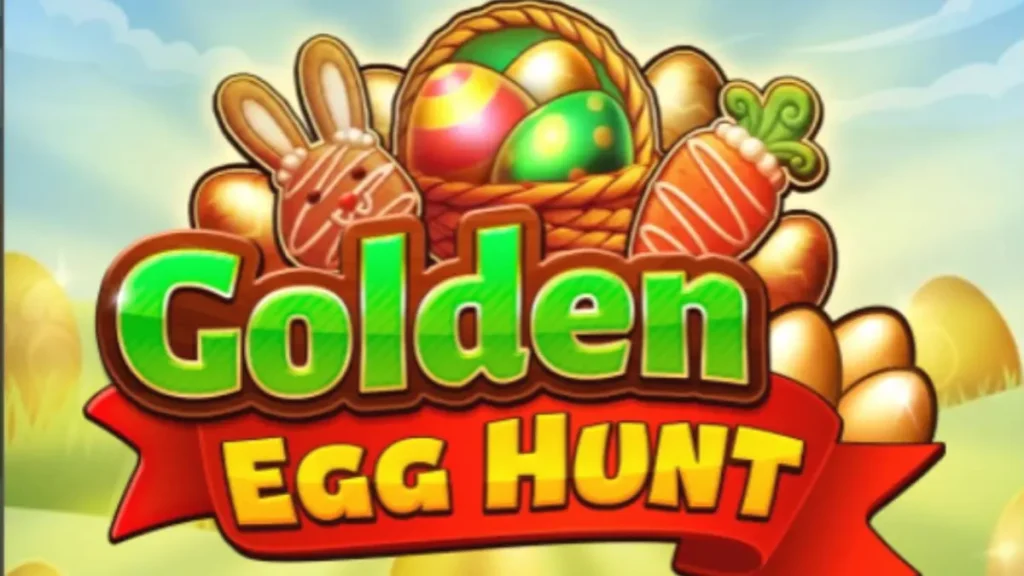 Tampilan visual slot Golden Egg Hunt dengan tema musim semi dan telur emas
